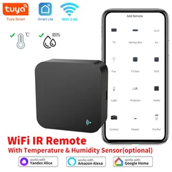 Smart Remote WiFi IR Blaster for TV Air Conditioner Thermometer Hygrometer Compatible with Alexa Google Home Link Tuya