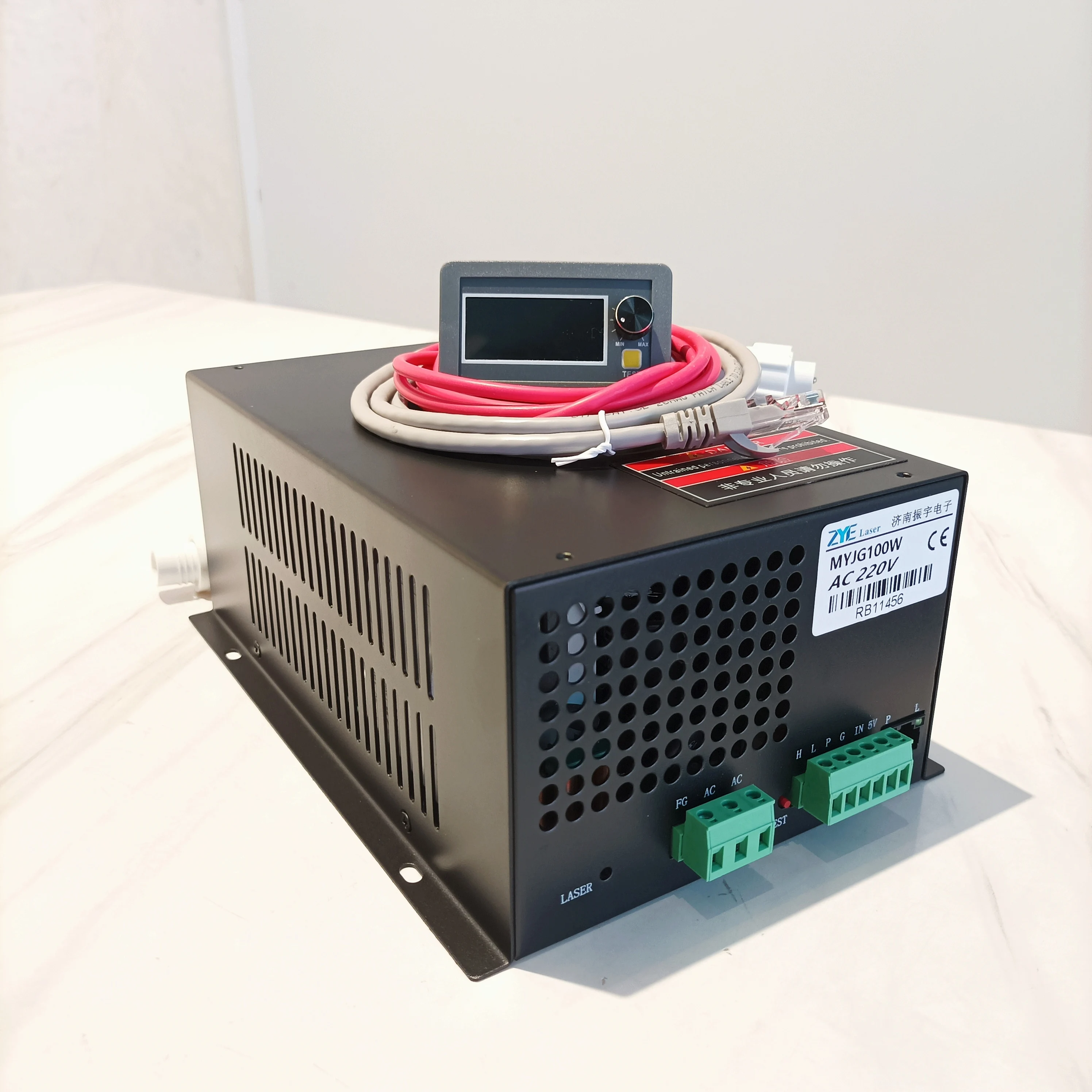 zye 100W Laser Power Supply Source MYJG-100W 110/220V With Display Screen for Co2 Laser Tube Cutting Machine