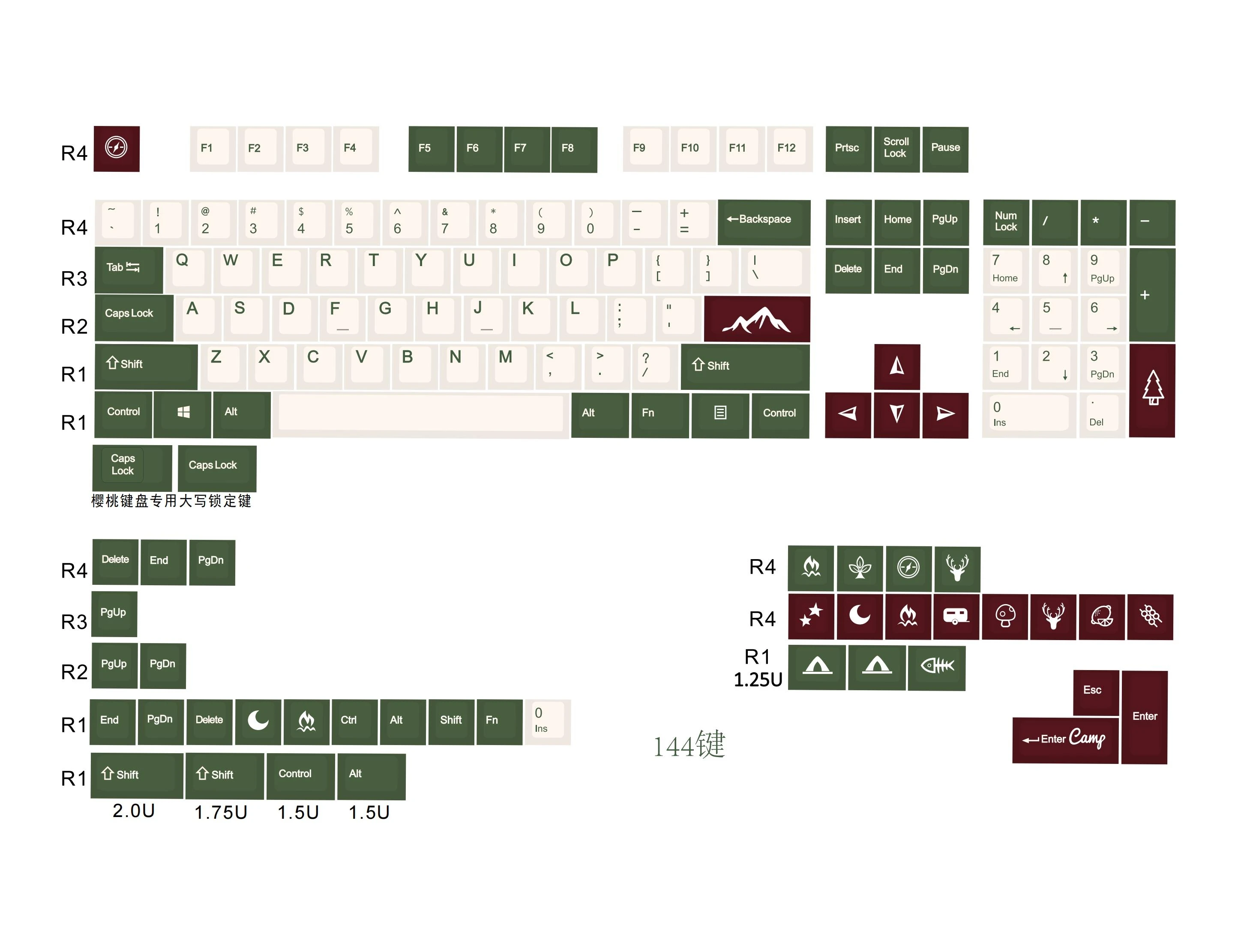 GMKY Russian/Korean/Japanese Keycaps Cherry Profile Keycap Dye-Sublimation Thick PBT Keycaps FOR MX Switch Mechanical Keyboard