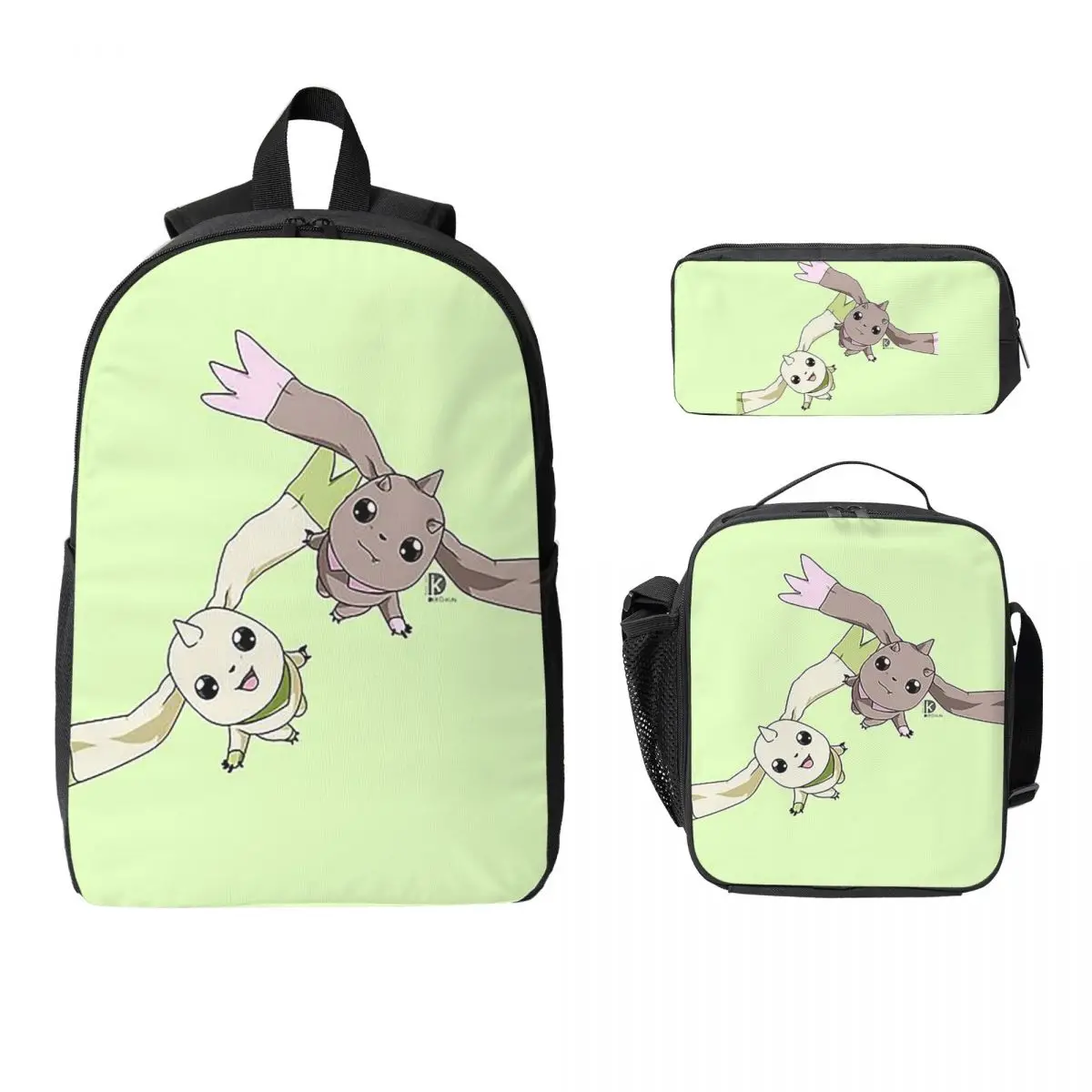 

Terriermon Lopmon Backpack Student Boys Girls BookBag School Bag Computer Shoulder Bags 3ps Insulated Lunch Bag Pencil Case