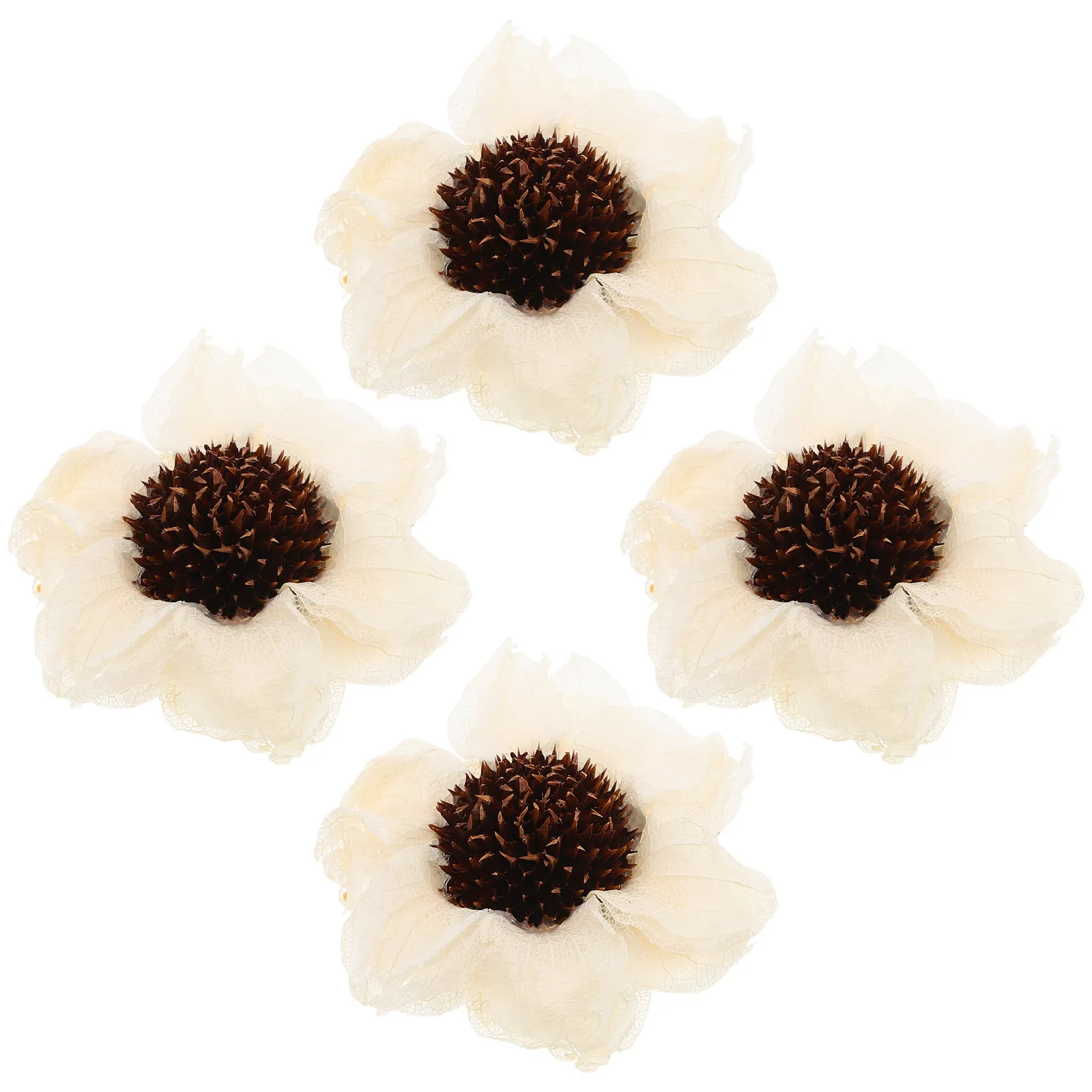 4Pcs Diffuser Flower Head Sola Wood Decorative Topper Aromatherapy Replacement Flower Head for Home Sola Diffuser Flowers