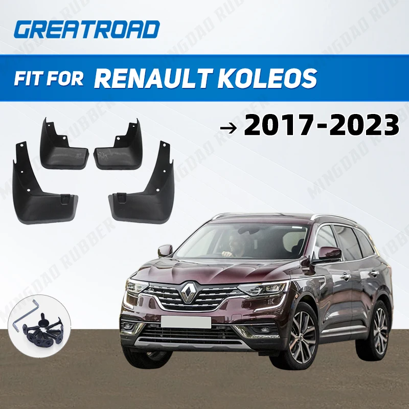 For Renault Koleos 2017 - 2023 2018 2019 2020 2021 2022 Car Mudflaps Mud Flaps Splash Guards Mudguards Flap Fender Accessories