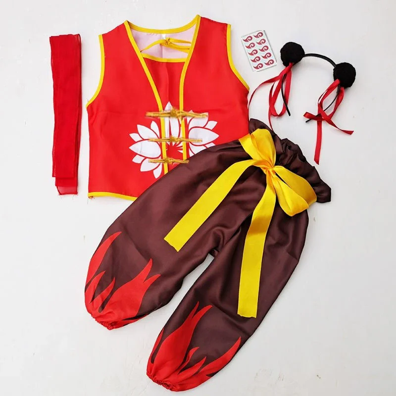 Chine Super populaire Animation Nezha Cosplay vêtements armes accessoires enfants et adultes Halloween Show Cos vêtements.