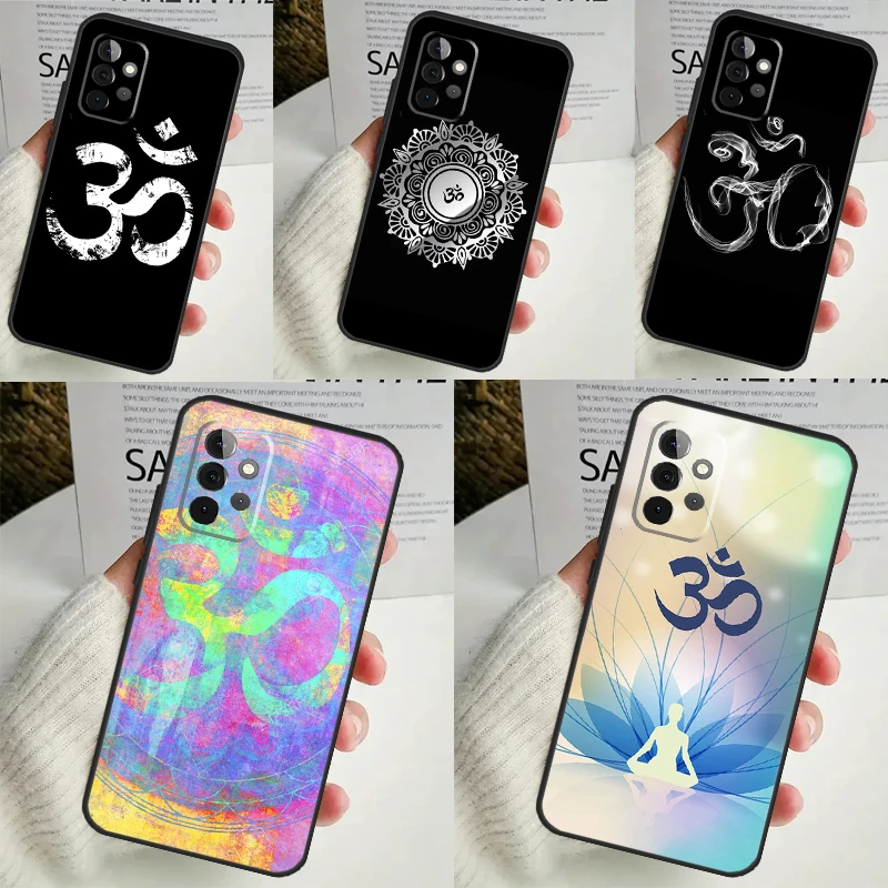 Aum Om Yoga Symbol Fitness Gym Case For Samsung Galaxy A55 A35 A25 A15 A51 A71 A12 A32 A52 A13 A33 A53 A14 A34 A54 Coque