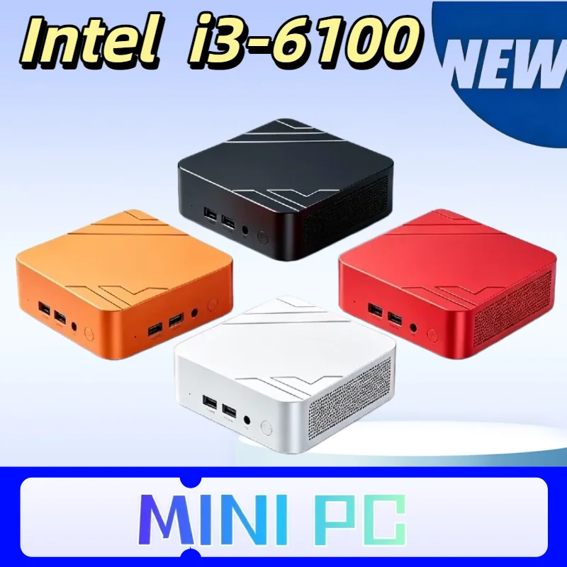 2026 Intel Core i3 6100 Portable PC Computer Windows Mini PC 16GB RAM 1TB/2TB SSD WiFi 6 BT 5.2 4K Gaming Pc Desktop