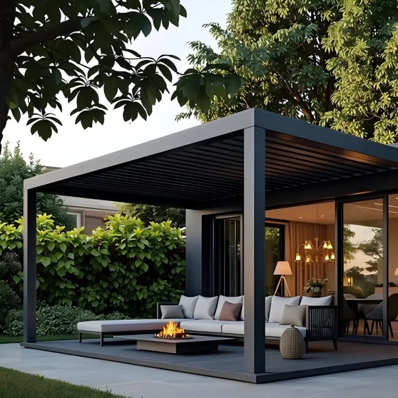 Any Size Custom Aluminum Alloy Pavilion Durable Waterproof Sunproof Long Lasting Outdoor Patio Backyard Garden Shelter