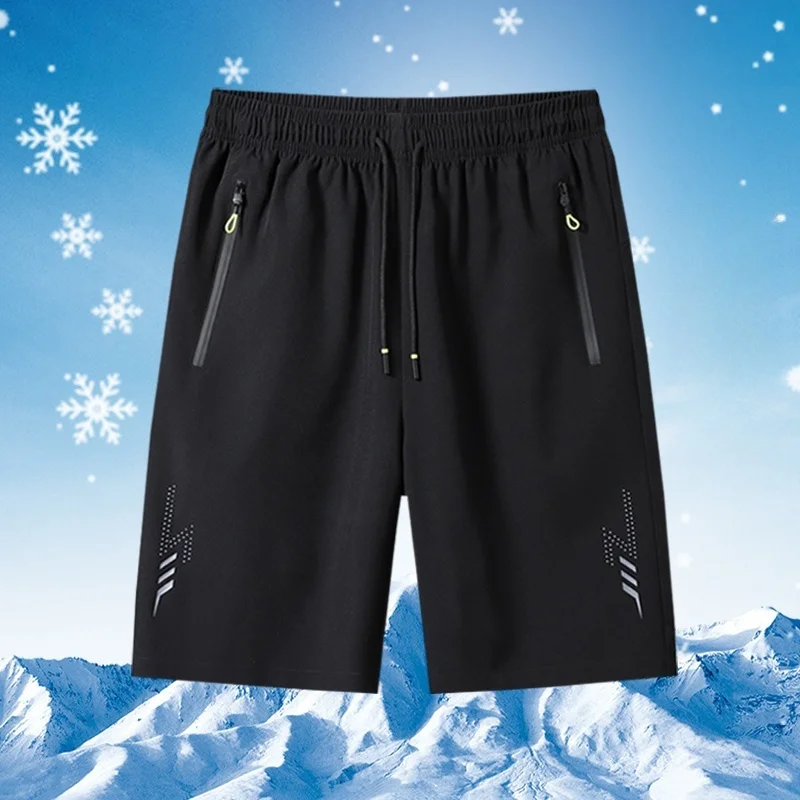 

Ice Silk Running orts Men's Qui Dry Outerwear Breathable Five-Quarter Loose Thin Large Size Fitn Pants Summer Wear