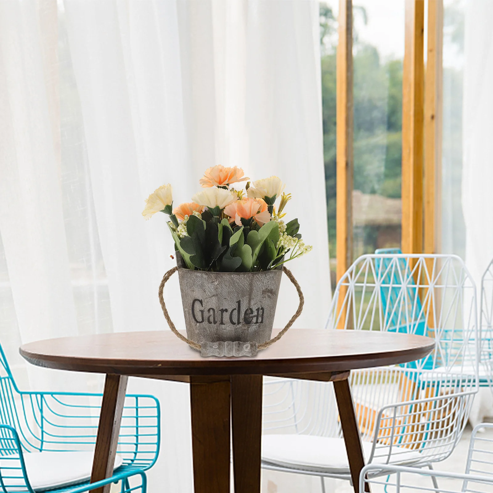 

Realistic Small Artificial Potted Plant with Fine Craftsmanship Decorative Faux Flowers for Home Office Desktop Decor