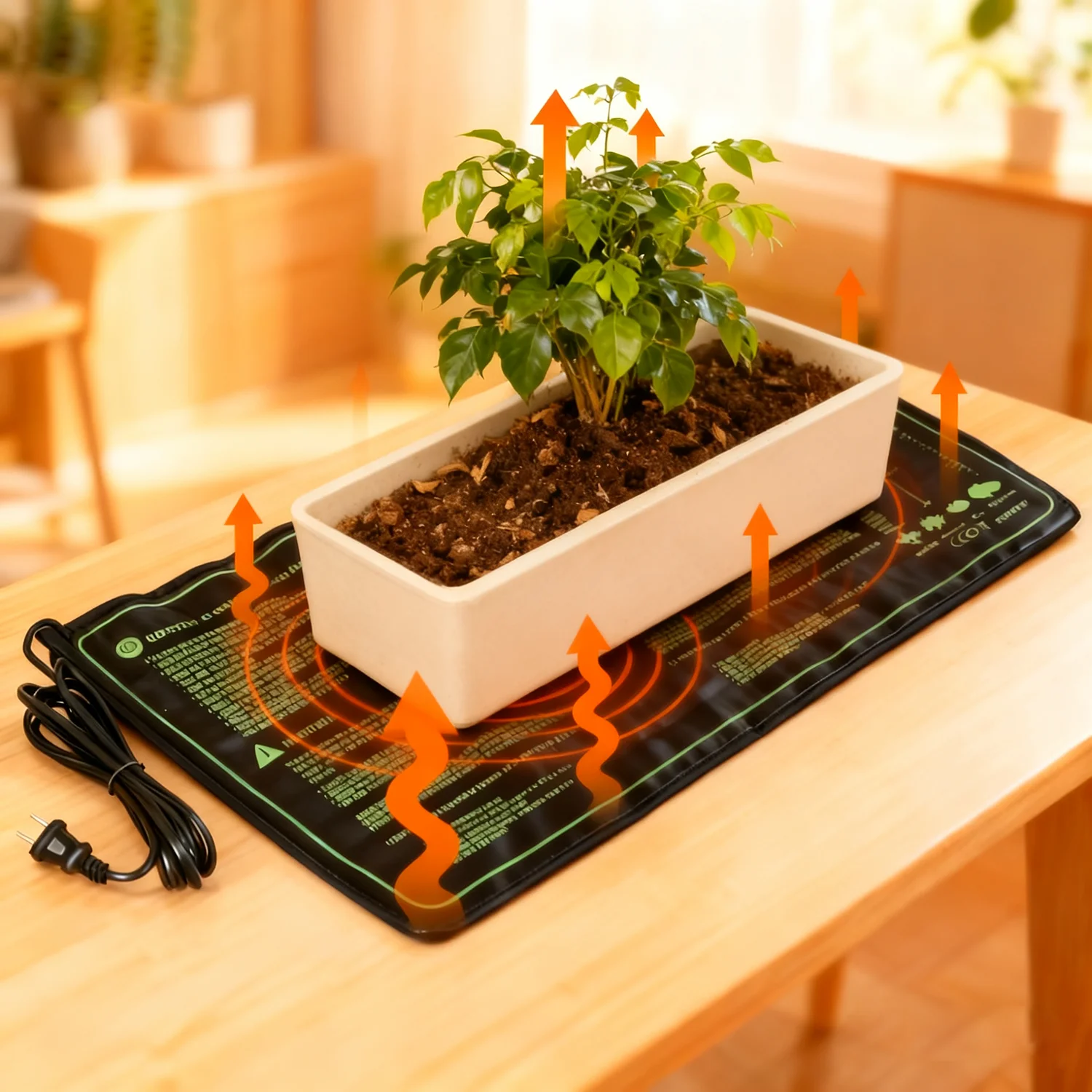 

Нагревательный коврик для растений, бонсай, цветочный горшок, зимняя грелка для растений, домашний сад, комнатная рассада, цветок, сохраняет тепло и мороз