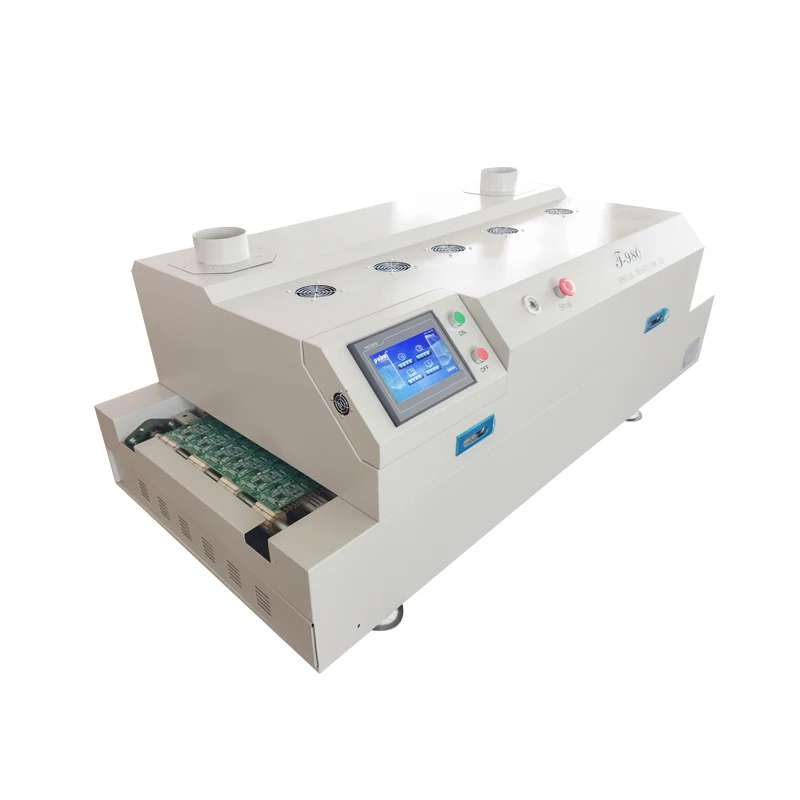 

puhui t980 rolled conveyor reflow oven 8 heating zones touch screen welding equipment