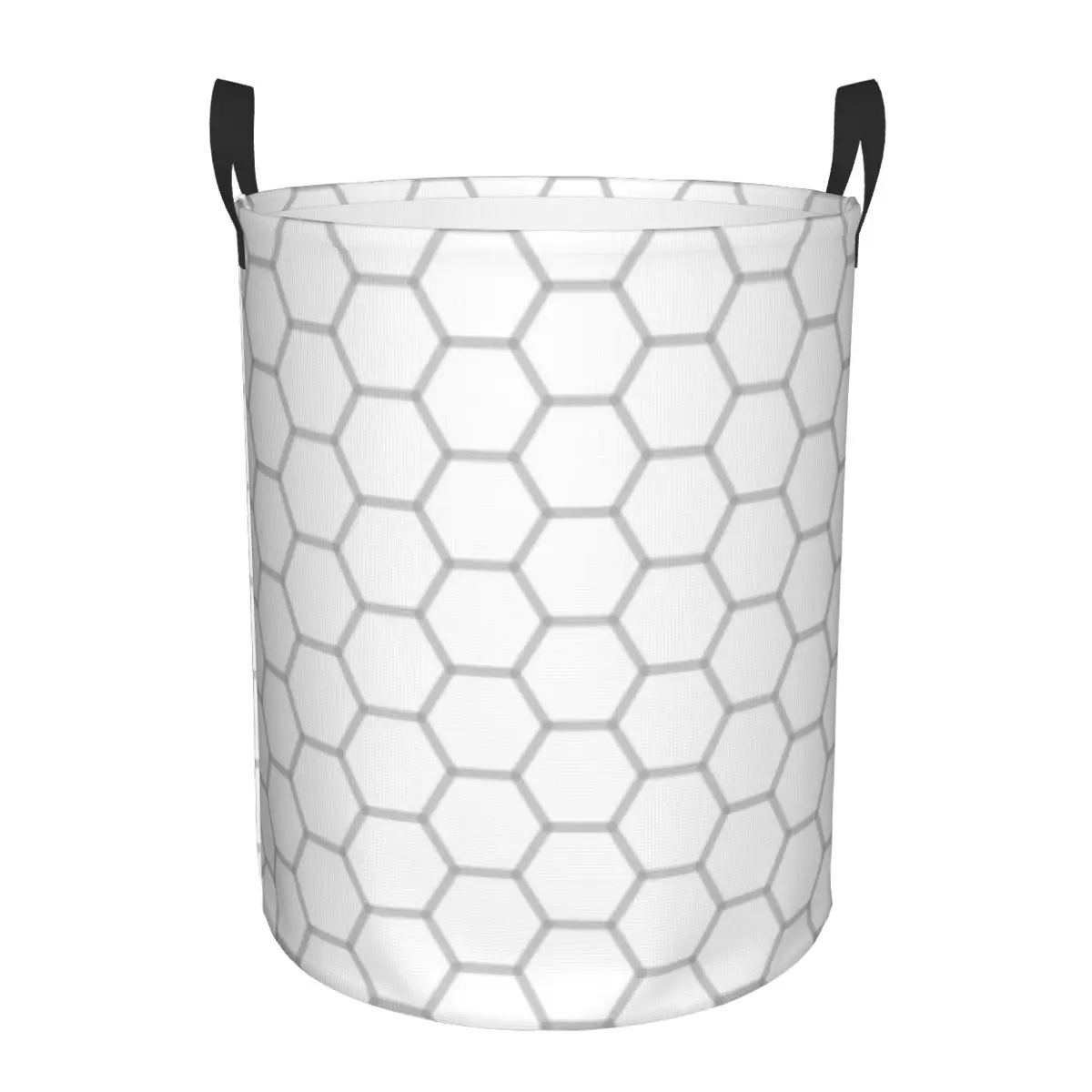 Custom Honeycomb Pattern Hexagon Laundry Basket Geometric Mid Century Modern Toy Clothes Hamper Storage Bin for Nursery