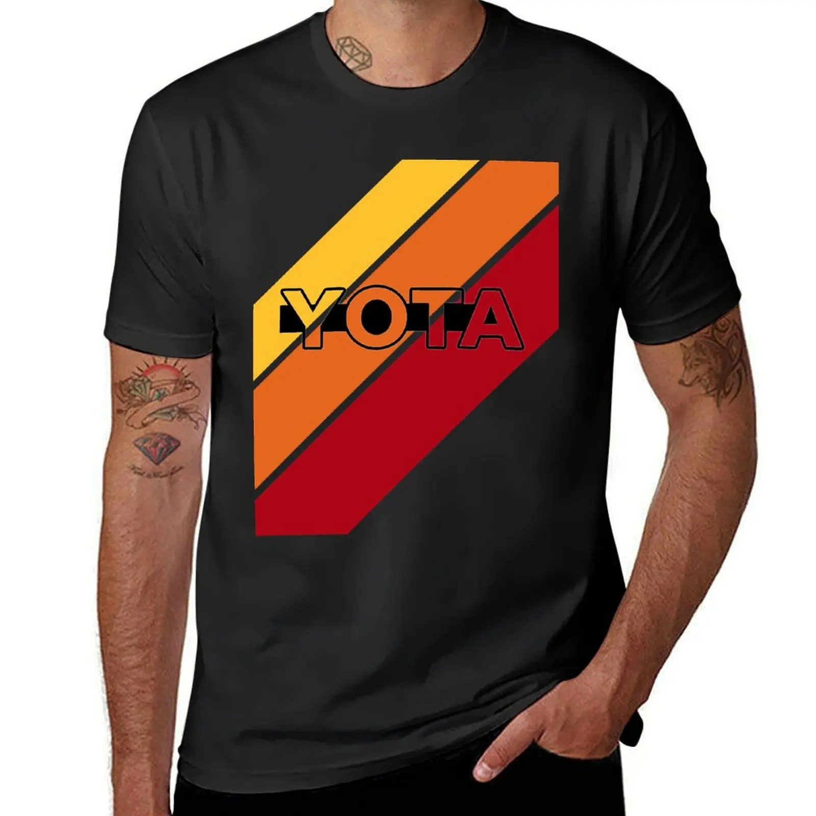 

Yota Stripes retro style T-Shirt plus sizes vintage graphic tee valentines clothes mens designer t shirt