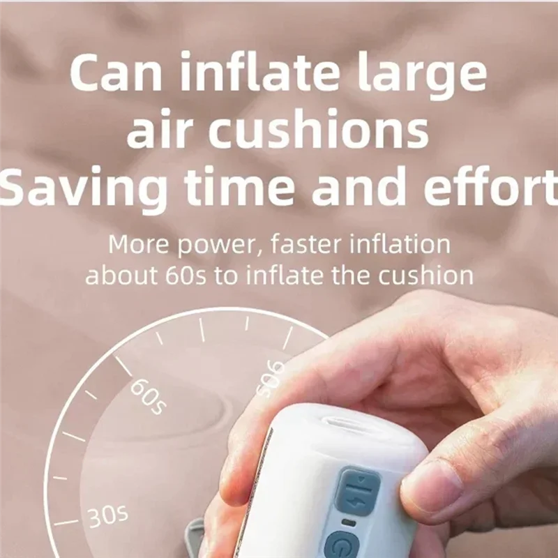 Inflatable Pump Electric Air Pump Multifunctional Extract Gas Pump For Camping Air Bed Swimming Ring Lighting Grey