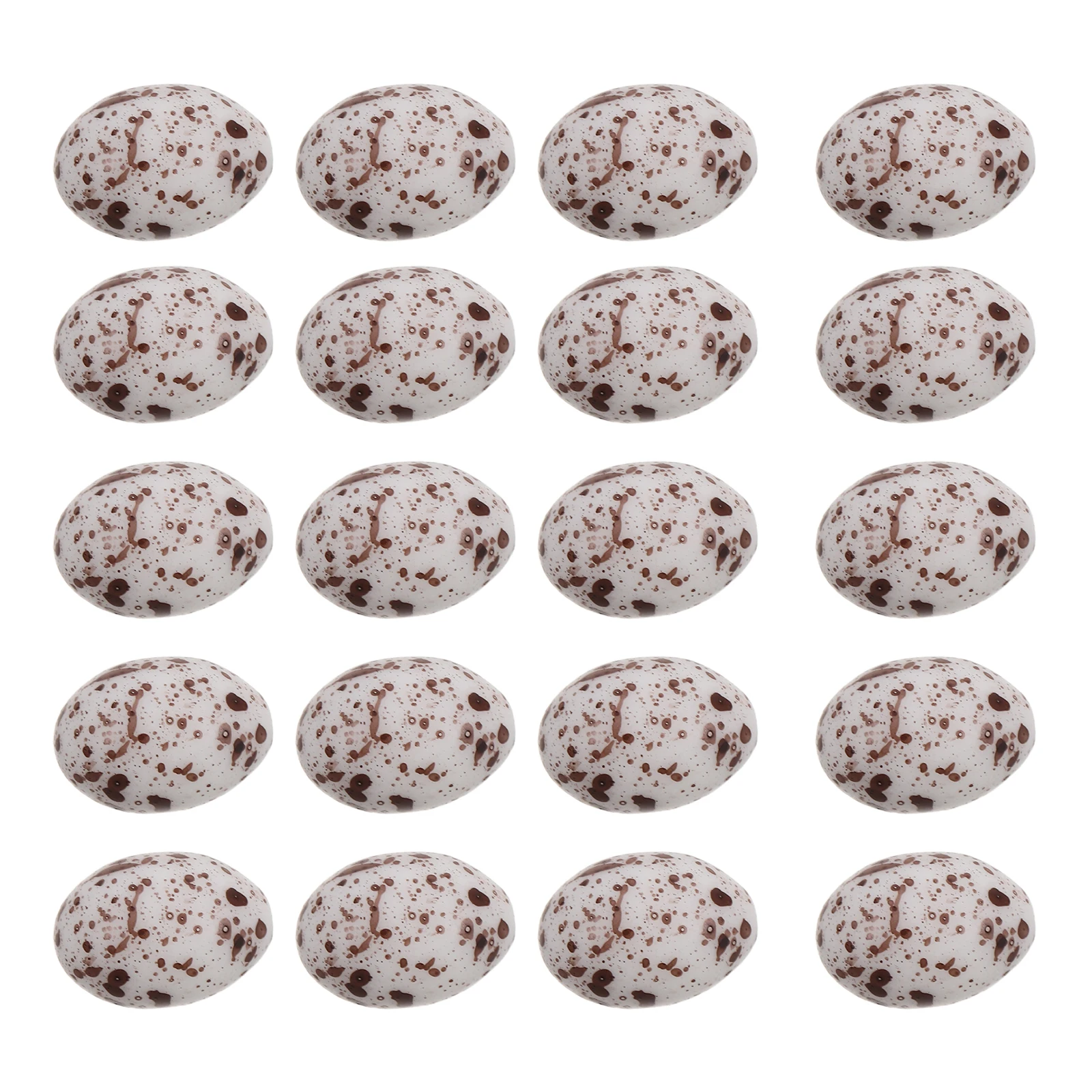 

20Pcs Small Plastic Quail Eggs Miniature Realistic Egg Decorations Micro Garden Ornaments Tiny Props Desk Decor Bulk Miniatures