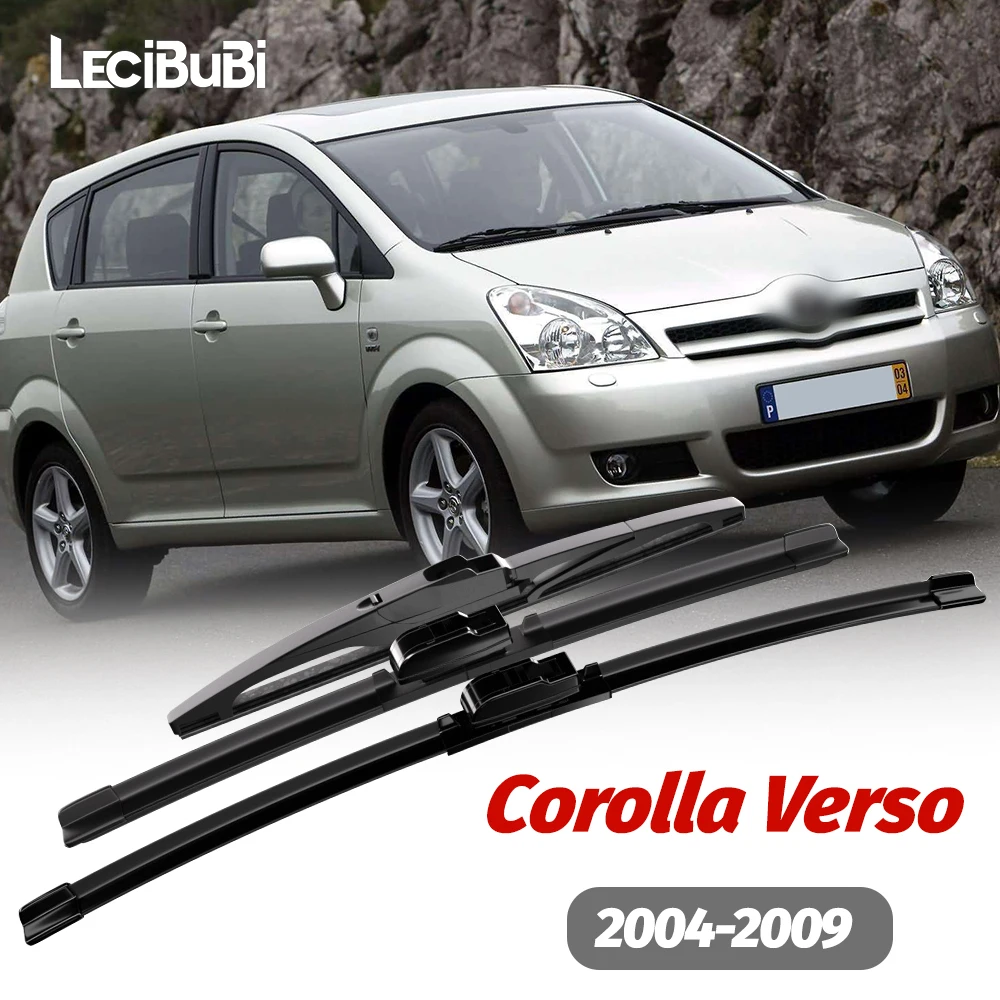 1 jeu de balais d'essuie-glace avant et arrière, pour Toyota Corolla Verso 2004-2009 2005 2006 2007 2008, accessoires
