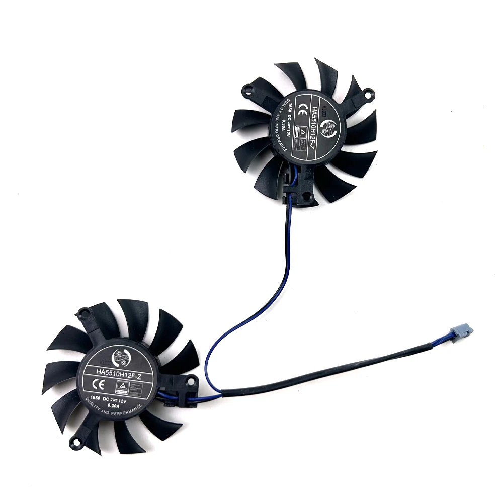 NOWY wentylator chłodzący 46mm 2pin HA5510H12F-Z 2pin 0.30A GTX1650 LP OC GPU FAN do MSI GTX1650 LP OCV1 wentylator zamienny karty graficznej