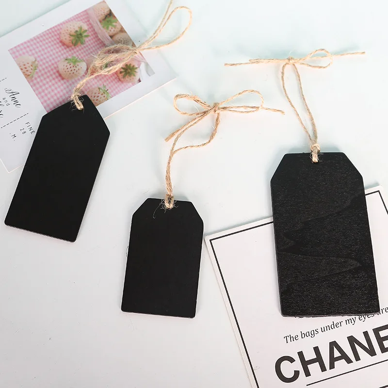 10PCS DIY Small Blackboard Christmas Decorative Wooden Crafts for Office Home and Hanging Shop