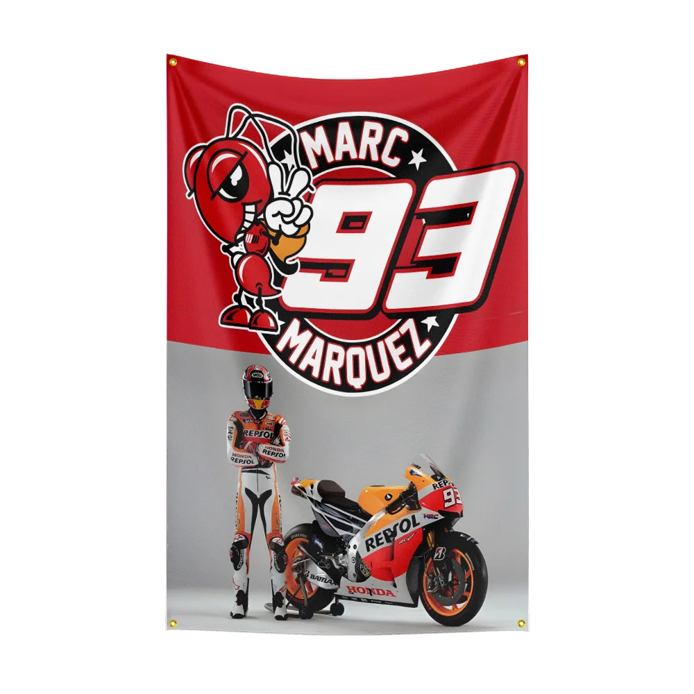 Motorcycle Flag for M-Ma-rq-ue-zs M-Mo-to-rc-yc-le Fans Custom any Image fan collection campaign parade hanging cloth