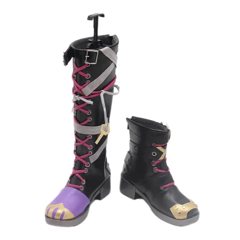 أحذية أنيمي LOL Arcane Jinx التأثيرية أحذية الدعائم أحذية الهالوين ملحقات الحفلات مصنوعة حسب الطلب ملحقات سلاح الدعامة التأثيرية