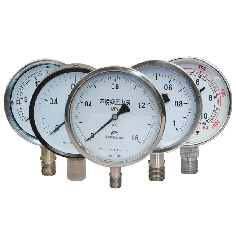 

Shockproof vacuum pressure gauge, stainless steel shock-resistant stainless steel pressure gauge