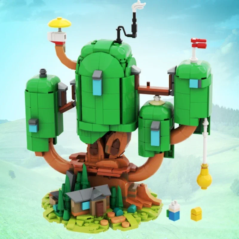 Moc Adventure Tree House Building Bricks, Modelo de Jogo Popular, Tecnologia Blocos Modulares, Presentes de Natal, Conjuntos de Brinquedos DIY