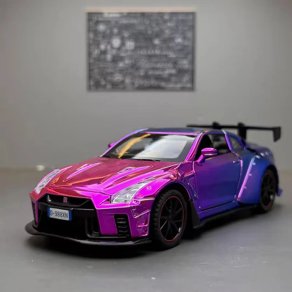 1:32 Legierung Diecast GTR MC20 Autos Modelle Spielzeug Türen geöffnet Miniaturfahrzeuge mit Licht Sound Sportwagen für Sammlerstück