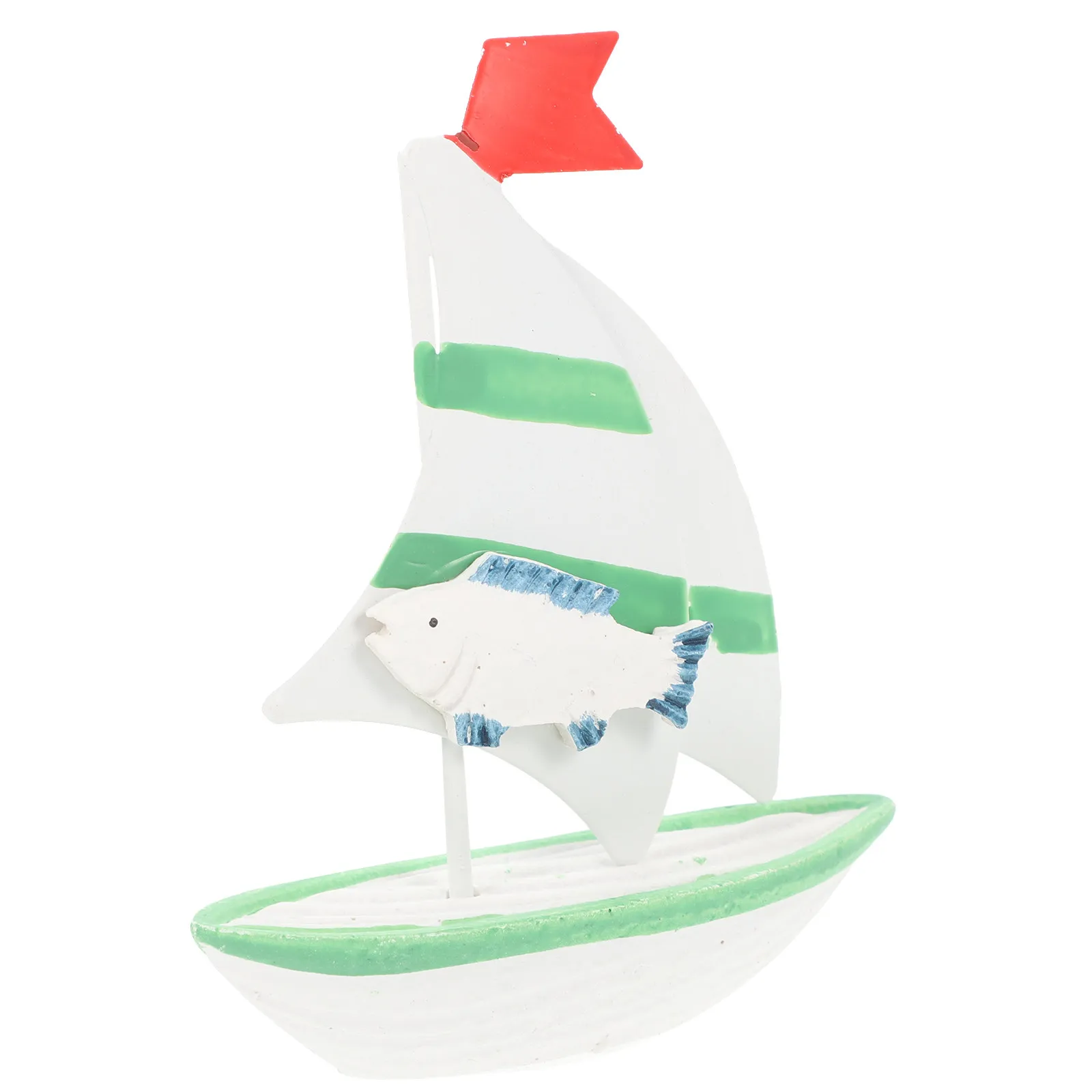 

Small Mediterranean Sailboat Decor Color Desktop Nautical Ornament Smooth Sailing Boat Decoration for Study Room
