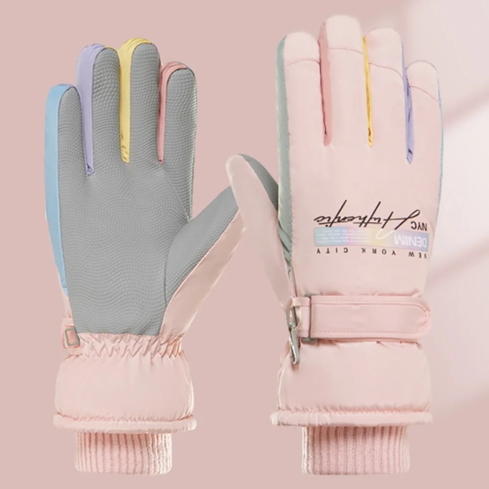 

Elastic Keep Warm Snowboard Gloves Windproof Waterproof Skiing Gloves Touch Screen Thicken Riding Mittens Ski