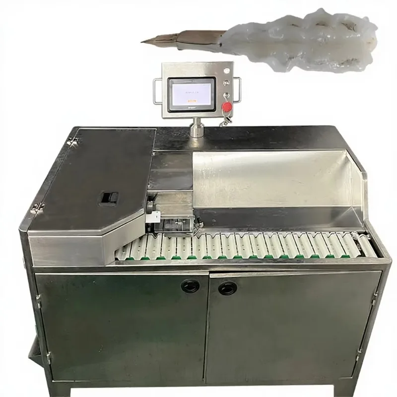 1.55KW Practical Shrimp Peeling Machine Stainless Steel 304 Shrimp Deveining Machine for Prawn Factory Prawn Peeler Customized