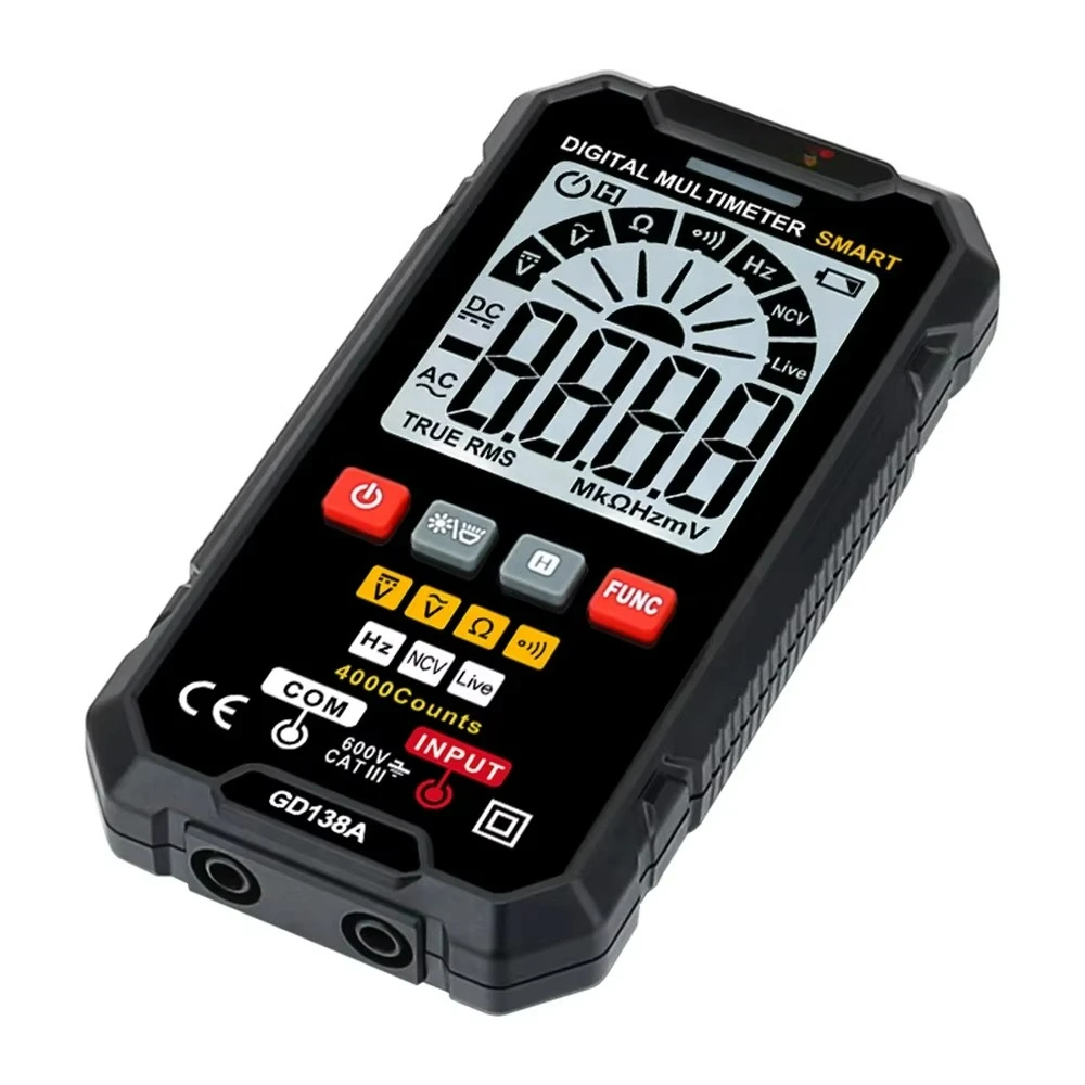 

Smart True RMS Digital Multimeter 4000 Counts AC DC Voltage Ammeter Current Ohm Precision Multimeter