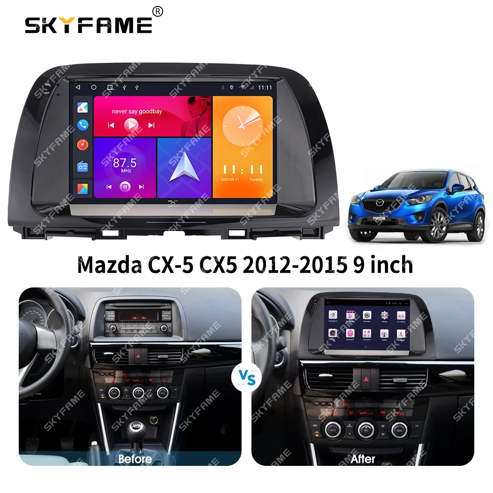 SKYFAME إطار السيارة فآسيا محول Canbus صندوق فك أندرويد راديو داش تركيب لوحة عدة لمازدا CX-5 CX5