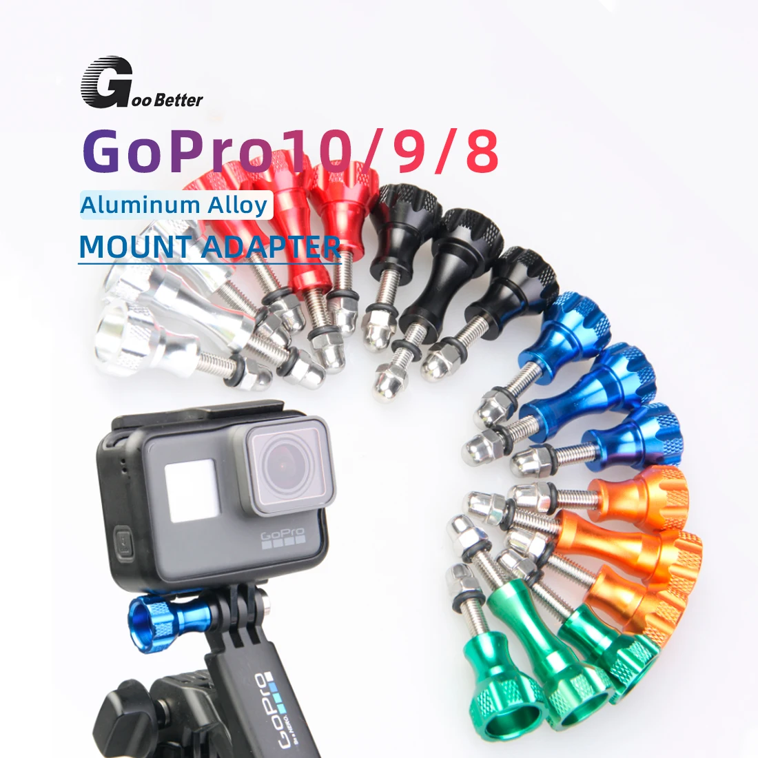 

3Pcs Aluminum Thumb Knob Bolt Screw for GoPro Hero 7 6 5 4 Xiaomi Yi 4K Sjcam SJ4000 H9 Case Tripod Mount Go Pro Accessory