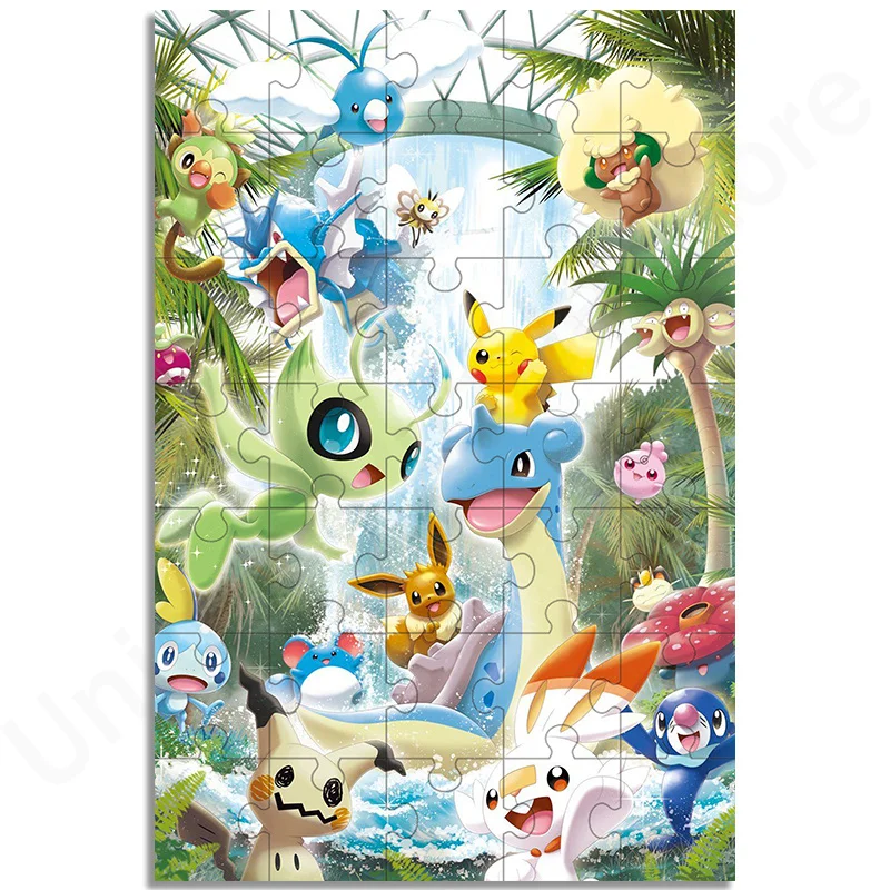 Pokemon Pikachu Jigsaw Puzzle 35/300/500/1000 Pcs Jigsaw Diy Manual Puzzle Educational Toys for Kids Birthday Gifts Home Decor