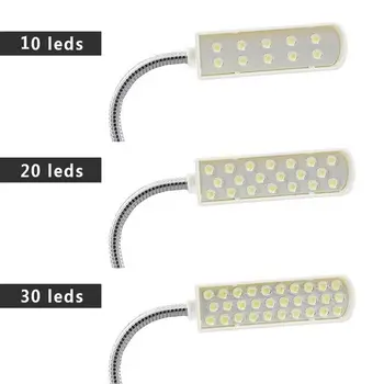 इंडस्ट्रियल LED लाइट 1w 2w 3w फ्लेक्सिबल आर्म गूज़नेक वर्क लाइट मैग्नेटिक मैग्नेट सिलाई मशीन एड्सॉर्ब्ड बेस Eu/Us प्लग पोर्टेबल 10 best sales एलईडी औद्योगिक - №8