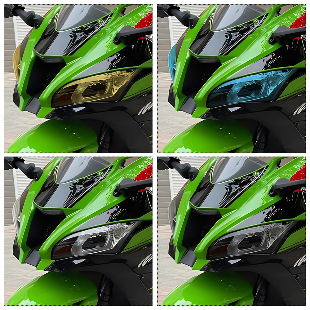 Motorcycle Headlight Protector Film Modified Clear Head Light Lamp Film Stickers Fit for Kawasaki Ninja ZX10R ZX-10R 2016 2017
