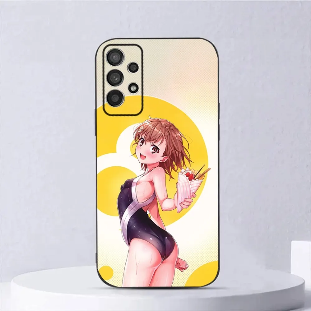 Misaka Mikoto Railgun Phone Case For Samsung Galaxy A13,A21s,A22,A31,A32,A52,A53,A71,A80,A91 Soft Black Shell