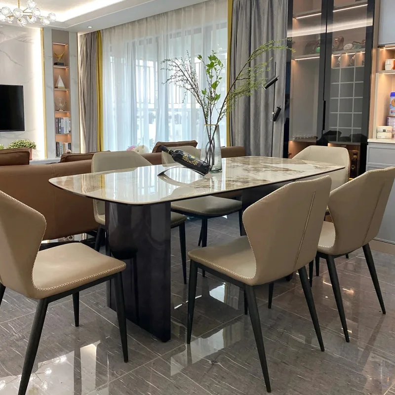 

Small Space Event Dining Tables Square Party Black Luxury Kitchen Dining Tables Modern Nordic Mesa De Jantar Home Furniture