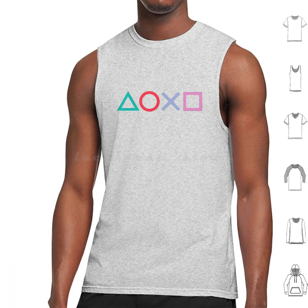 Ps Tank Tops Print Cotton Gaming Games Gamer Video Game Ps Ps4 Ps5 Nes Snes Gameboy Switch Switch Joycons