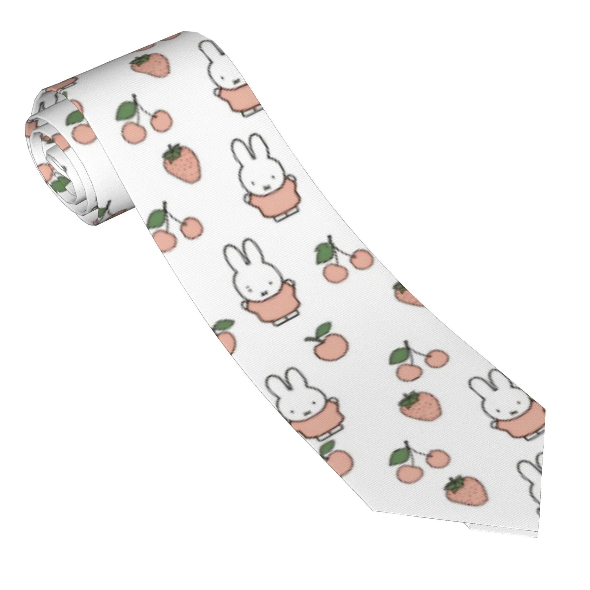 Miffyy  Neckties Unisex Polyester 8 cm Cute Rabbit Cartoon  Neck Tie for Men Skinny Classic Daily Wear Cravat Wedding Gift