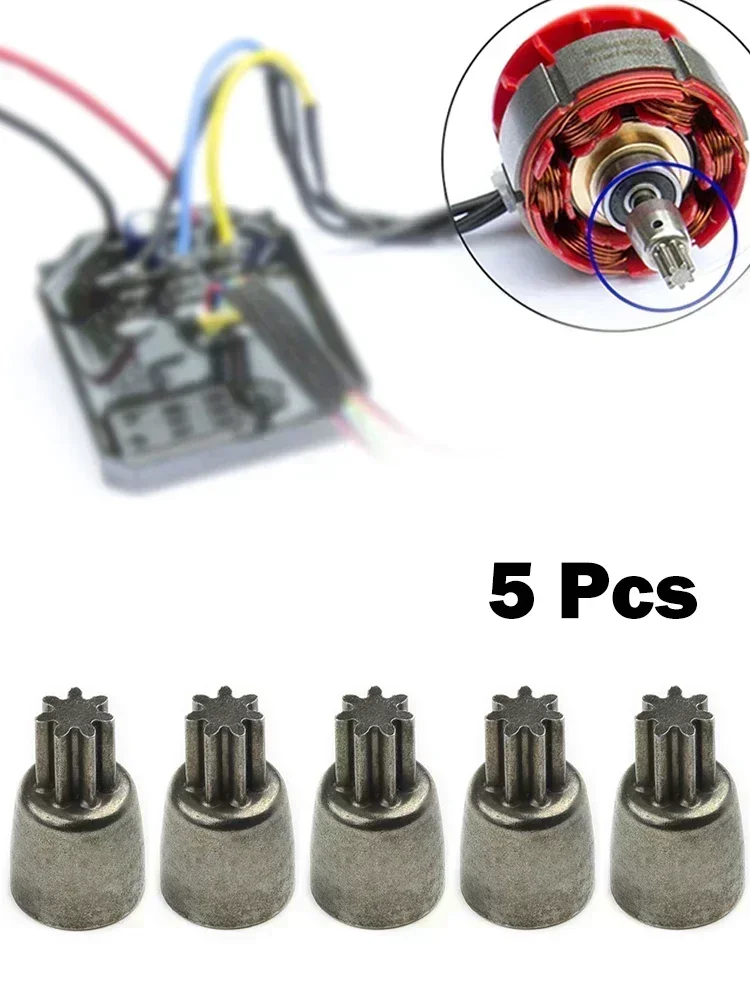 5 Pcs 7 Teeth Gear Sleeve 4.98mm Shaft Diameter For 2106 Brushless Electric Wrench Motor Gear 7T Power Tools Accessories