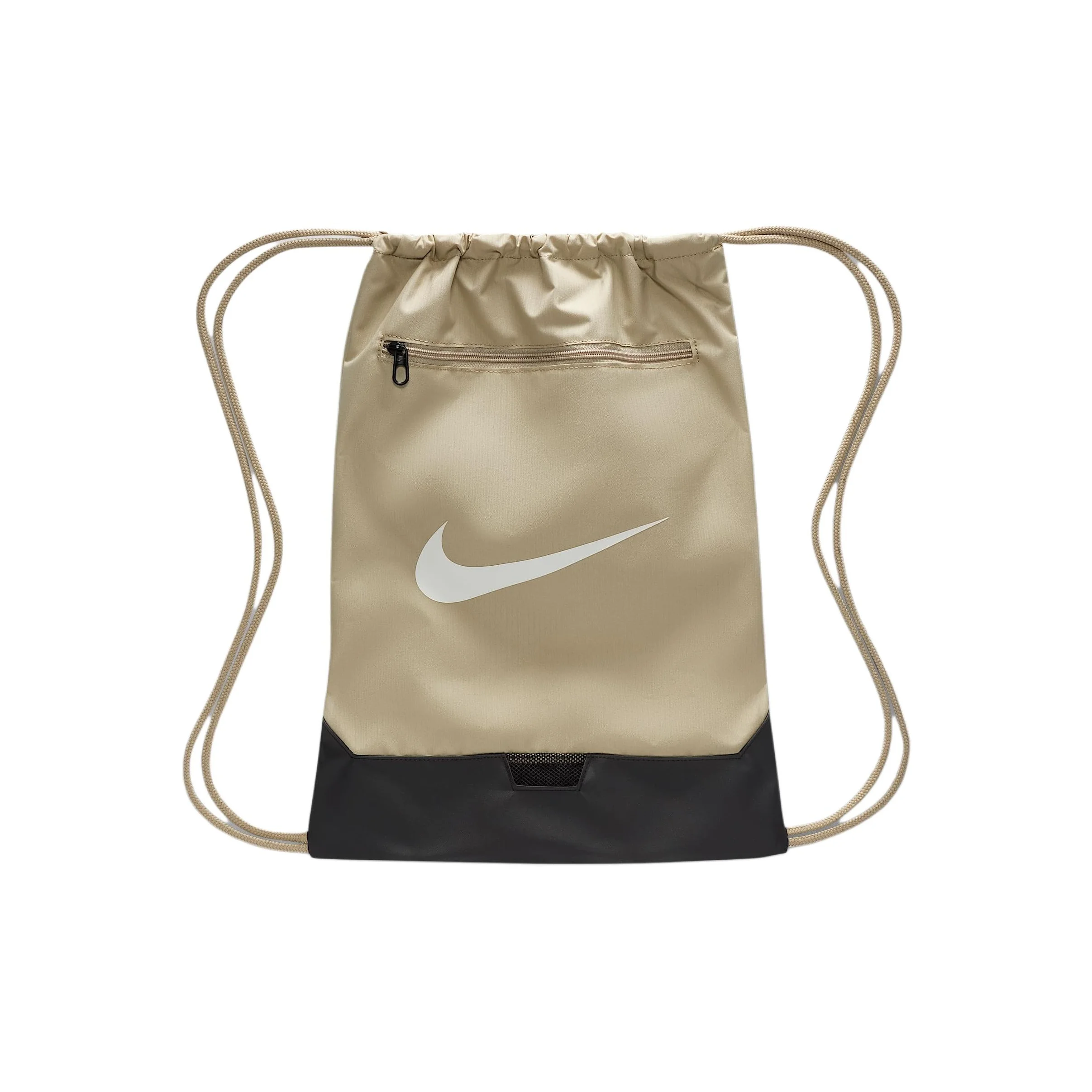 Mochila de tecido Nike Brasilia unissex Desert Khaki e Black & Sail White