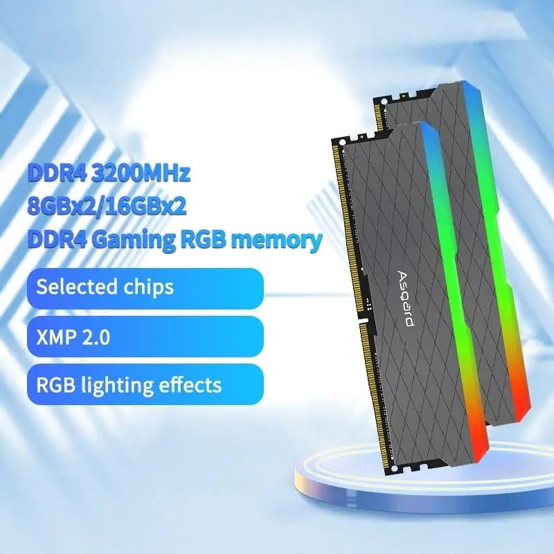 New! RGB DDR4 8GBx2 16GBx2 3200MHz 3600MHz Memoria Ram DDR4 RGB 1.35V Dual-channel Overclocking Desktop Memory for PC