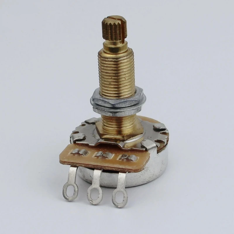 1 Piece GUYKER A500K Brass Long Shaft Potentiometer For Electric Bass Guitar