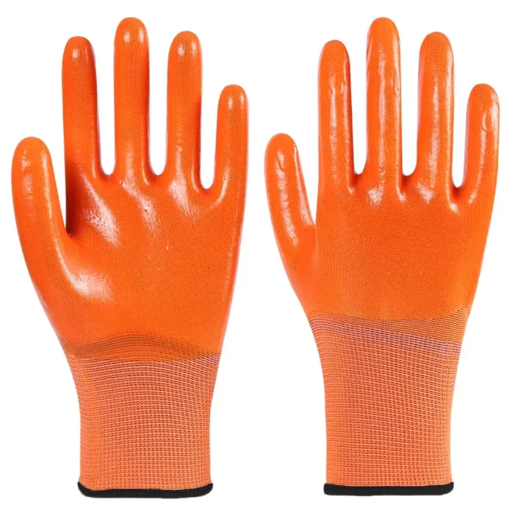 

PVC gloves Large gloves Wear-resistant work safety Thickened non-slip dipped glue Comfortable work full glue guantes