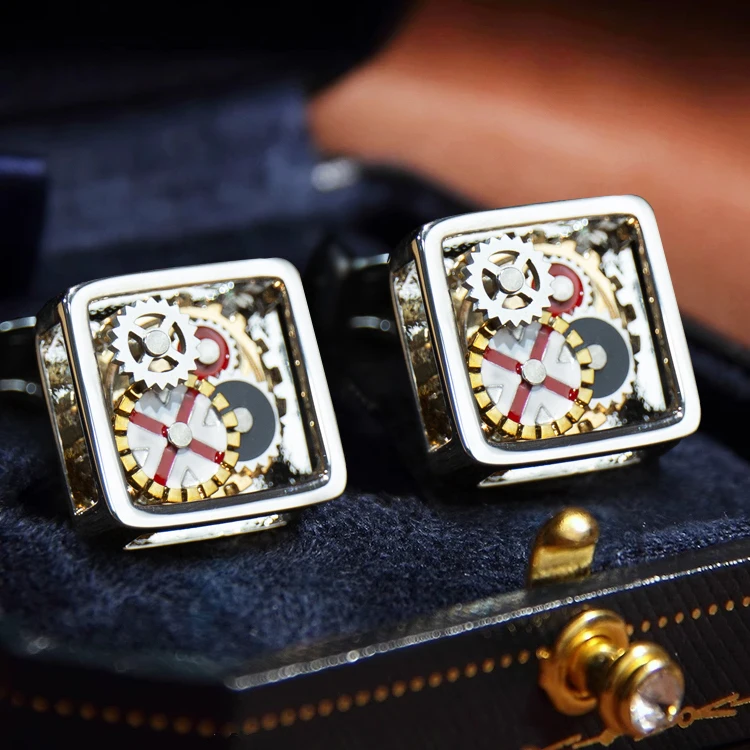 

Mechanical Cufflinks Men's Fashion Light Luxury Suit French Shirt Cuff Buckle Gift