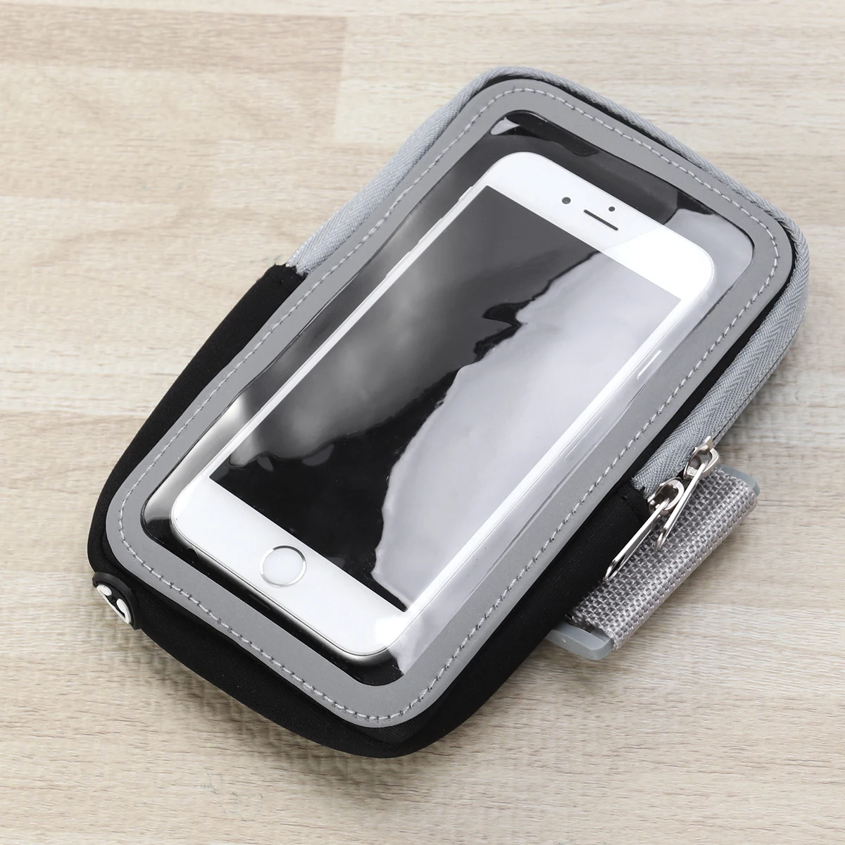 

Sports Arm Bag Waterproof Dacron Black Adjustable High Elastic Belt Lightweight Outdoor Running Pouch for Phone Keys Money