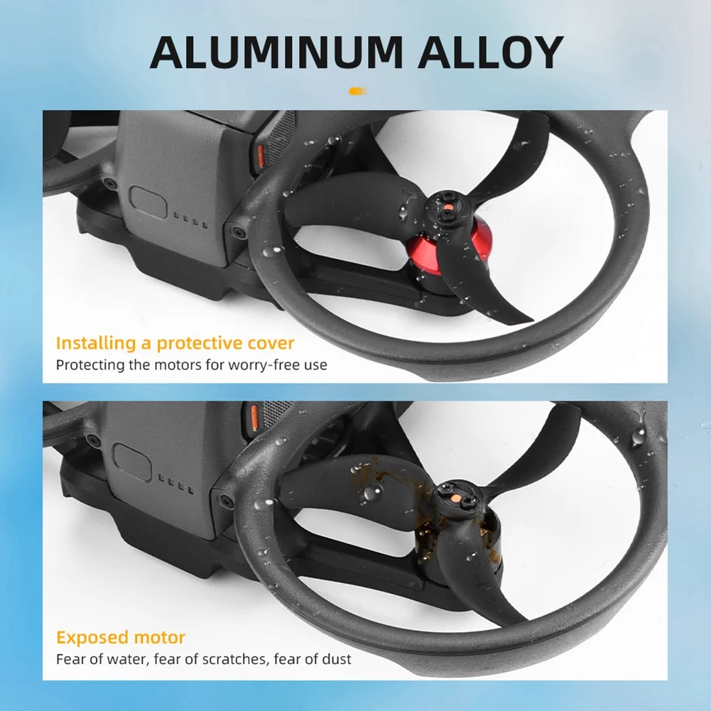 B47C Motor Cover Cap for DJI Avata 2 Drone Protection Guard Dust-Proof Engine Protector Anti-Scratch Accessories Black