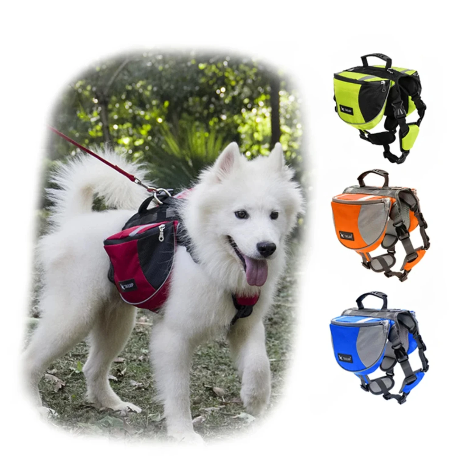 

Dog Harness Accessories Arnes Pet Supplies Reflective Pannier Bag Traveling Backpack No Pull Grande Reflective Pannier Carrier