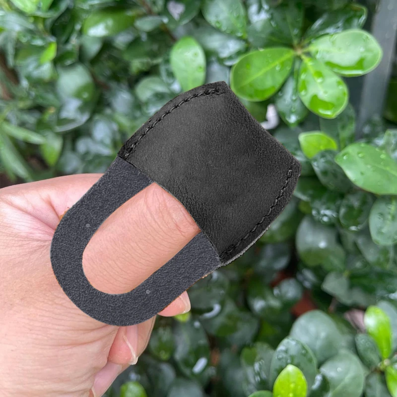 1Pc Soft Leather Needle Felting Finger Protectors / Guards Thumb Index Finger Protection Guard Hand Craft Embroidery Tool