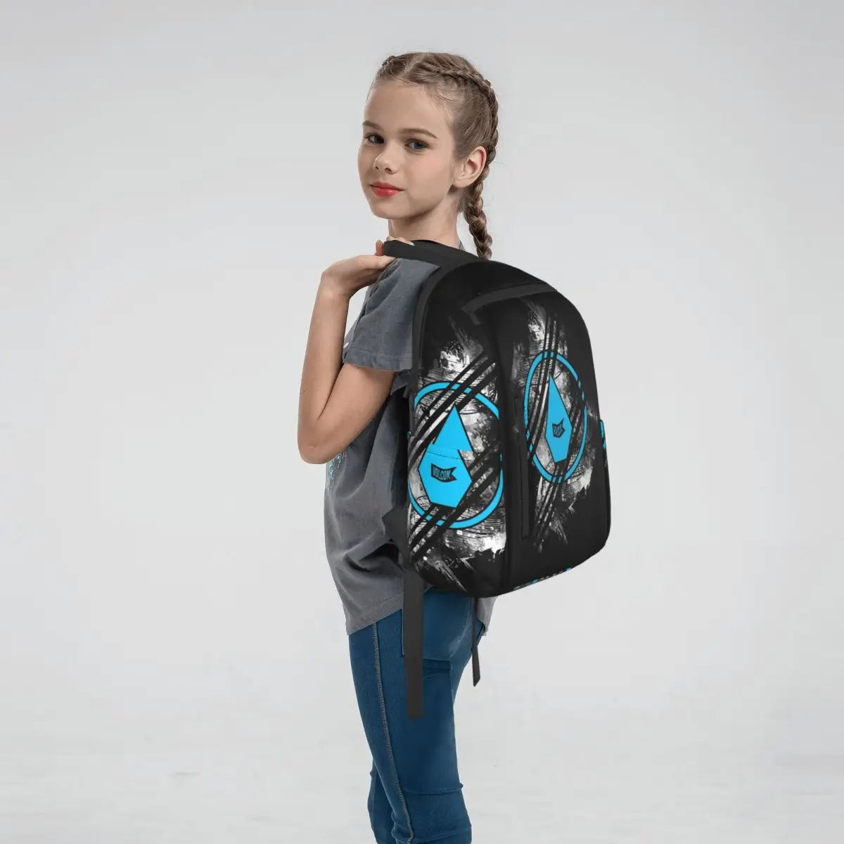 Half Diamond Volkom (6) Backpack Large Capacity Boys Girls BookBag School Bag Shoulder Bags for Men Women